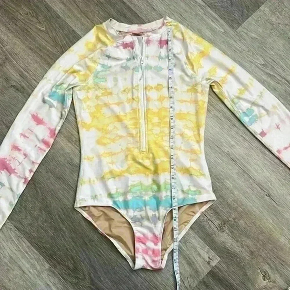 Old Navy Girls Long sleeve one piece swimsuit multicolor - Picture 3 of 7